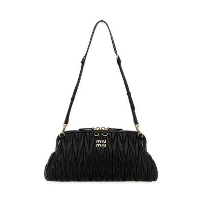 MIU MIU Women's Leather Shoulder Bag "Black"