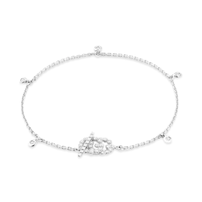 GUCCI GG Running 18K Bracelet With Diamonds