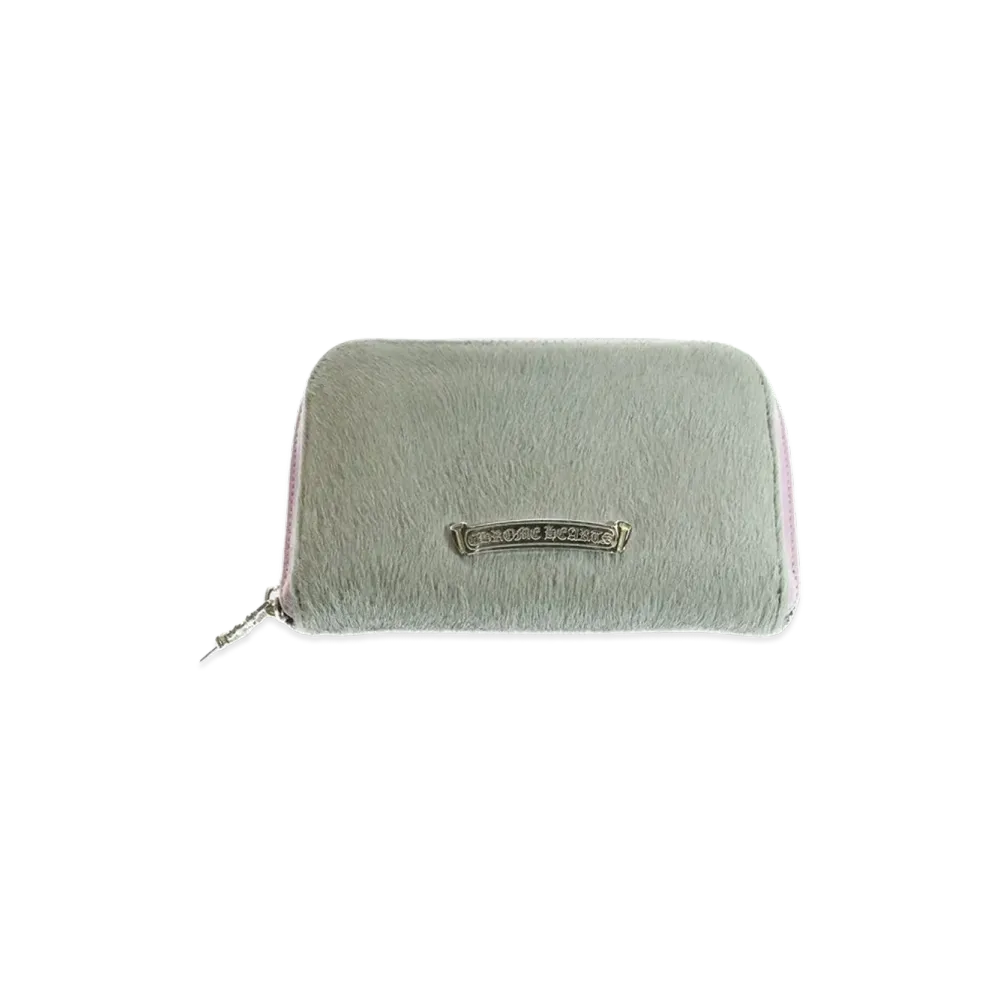 Chrome Hearts Mini Round Zip Unborn Calf Leather Wallet "Green"