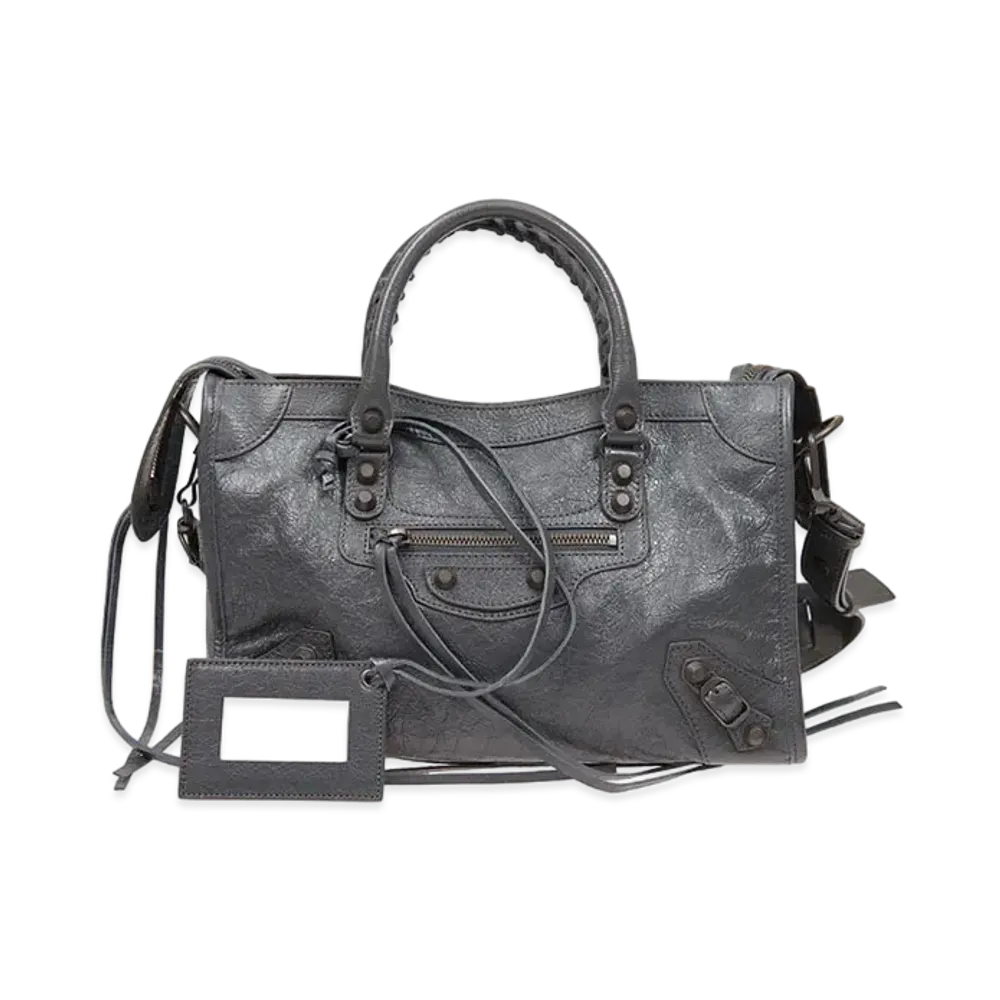 BALENCIAGA Handbag Lambskin "Gray"