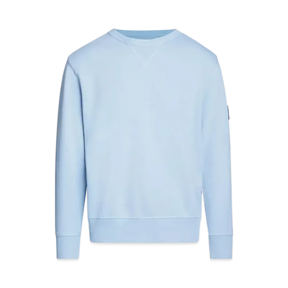 Calvin Klein Jeans Washed Monogram Logo Sleeve Badge Crew Neck Sweatshirt "Faded Denim"