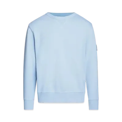 Calvin Klein Jeans Washed Monogram Logo Sleeve Badge Crew Neck Sweatshirt "Faded Denim"