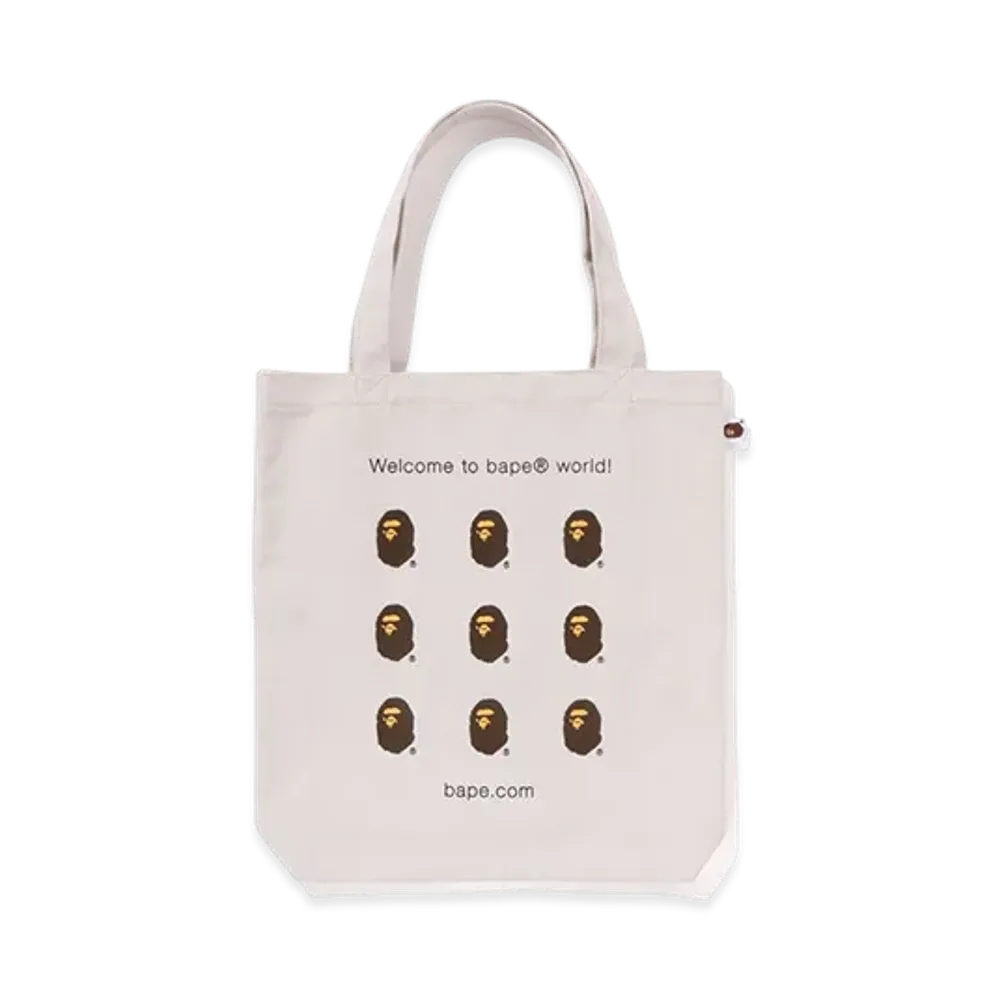 A BATHING APE Bape.Com Tote Bag Bapec "Ivory"