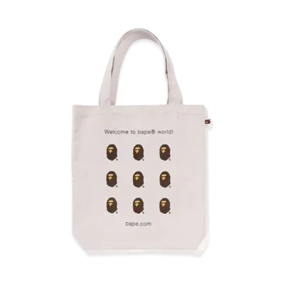 A BATHING APE Bape.Com Tote Bag Bapec "Ivory"