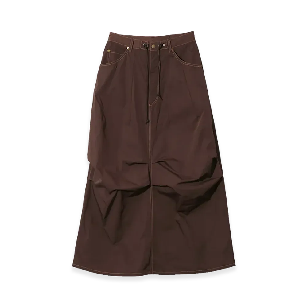 NEEDLES Women's H.D. Skirt - Memory Poly Taffeta "Brown"
