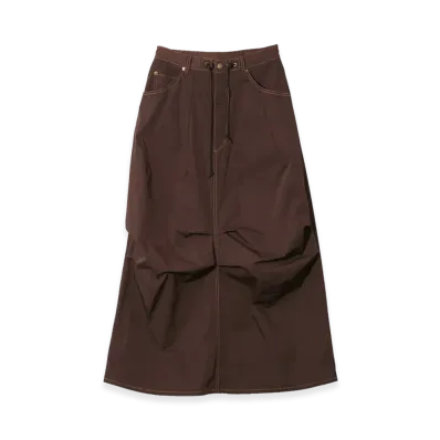 NEEDLES Women's H.D. Skirt - Memory Poly Taffeta "Brown"