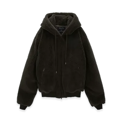 Matin Kim Logo Point Fleece Hoody Jumper "Khaki"