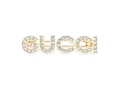 GUCCI Crystal Gucci Hair Slide