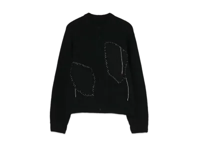 Yohji Yamamoto Y's PLAIN STITCH HAND STITCH KNIT BLOUSON "Black"