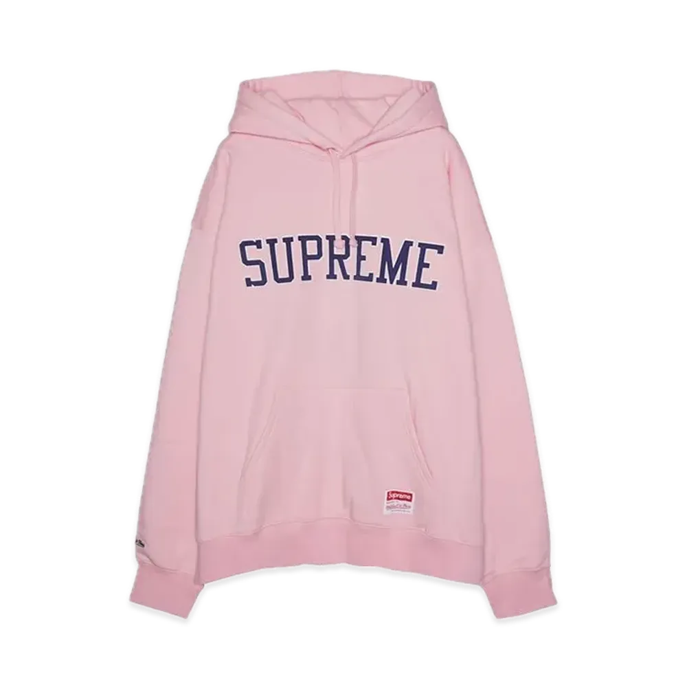 Supreme x Mitchell & Ness NCAA Hooded Sweatshirt "Pink"