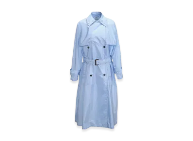 PRADA Women's Lightweight Nylon Trench Coat "Light Blue"