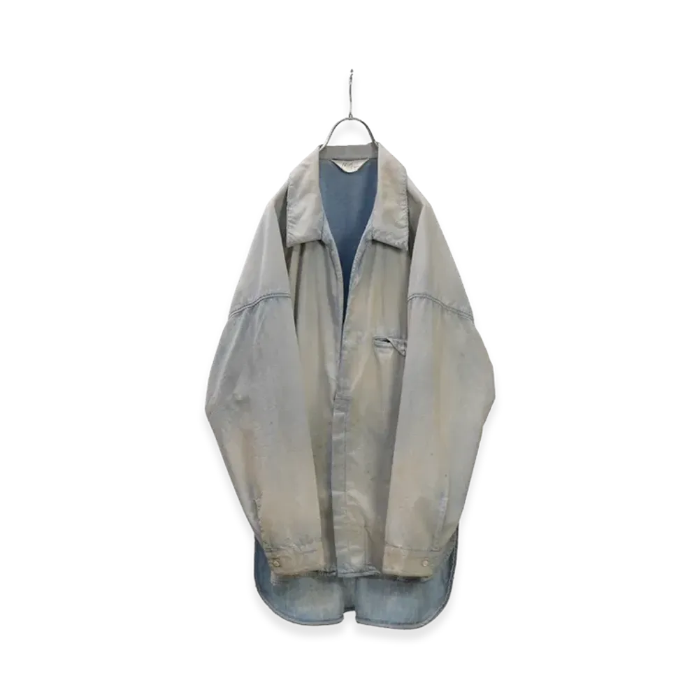 ANCELLM Aging Chambray Long Shirt "Indigo"