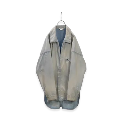 ANCELLM Aging Chambray Long Shirt "Indigo"
