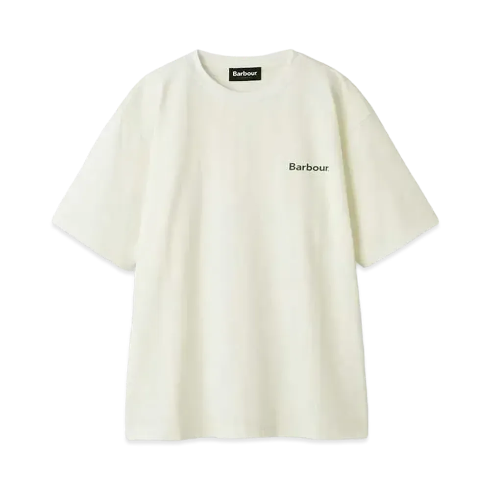 Barbour One Point Basic Logo T-Shirt (Oversized Fit) "Ivory"