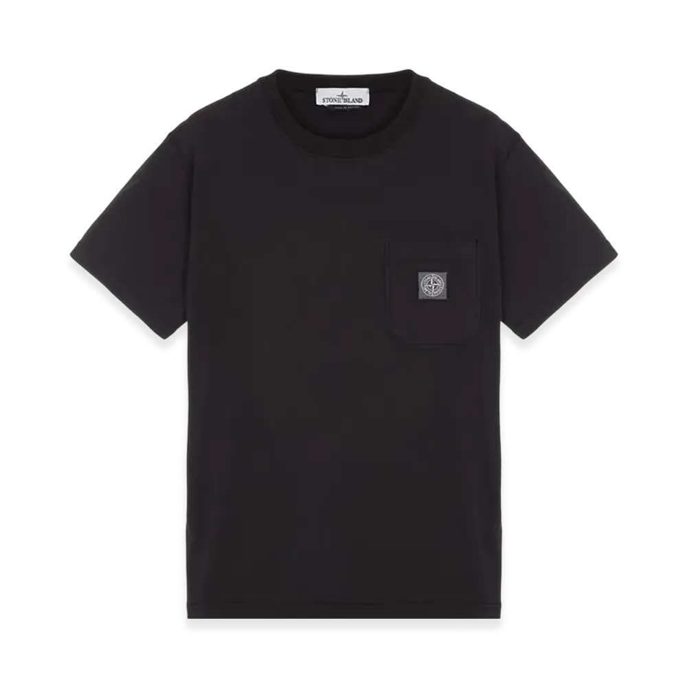 Stone Island 21957 Organic Cotton Jersey Fissato Effect T-Shirt - 23SS "Black"