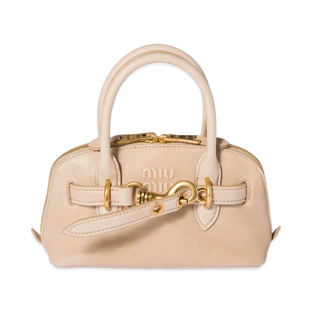 MIU MIU Aventure Mini Nappa Leather Bag "Cord Beige"