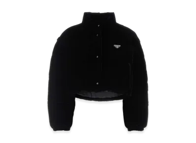 PRADA Women's Velvet Down Jacket "Black"