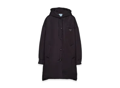 PRADA Women's Oversized Light Re-Nylon Raincoat "Black"