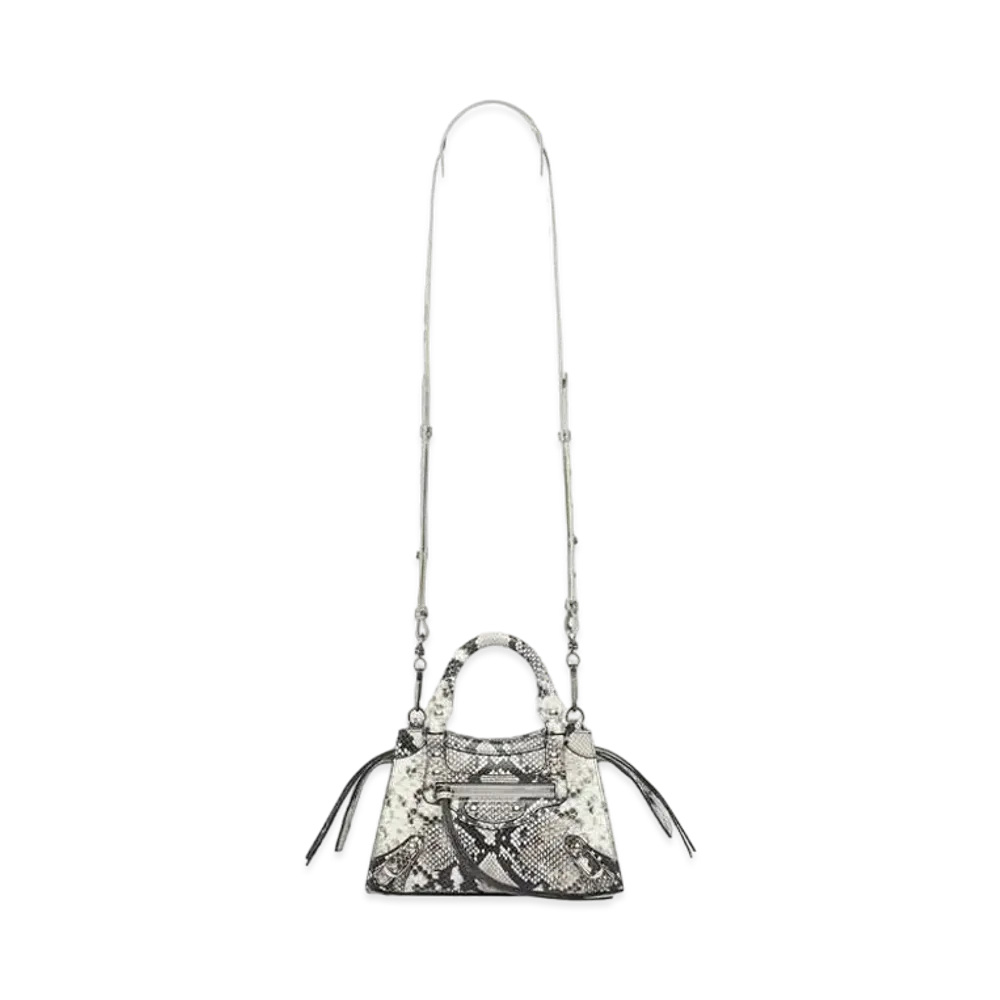 BALENCIAGA Women's Neo Classic Mini Top Handle Bag "Black/White"