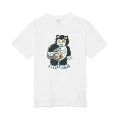 graniph x Ayako Ishiguro Cat Headwear 2 T-Shirt "White"