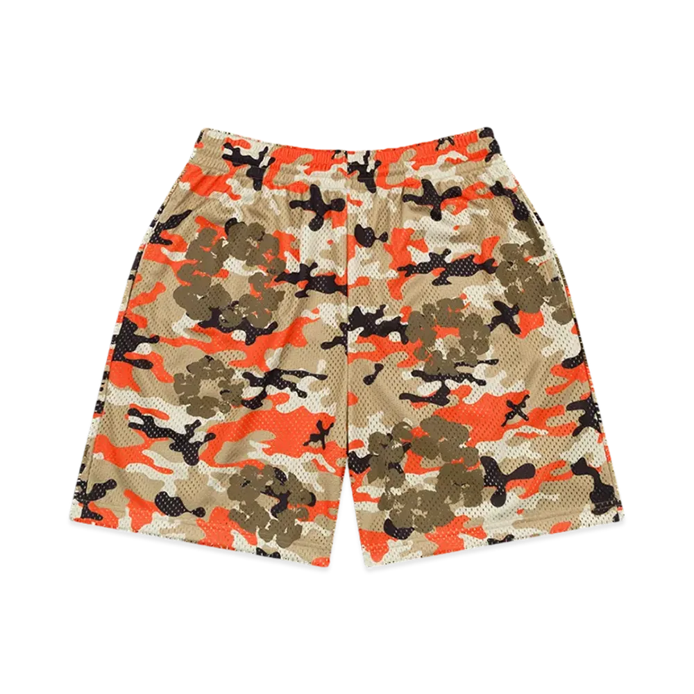 DENIM TEARS Camo Cotton Wreath Mesh Shorts "Brown"