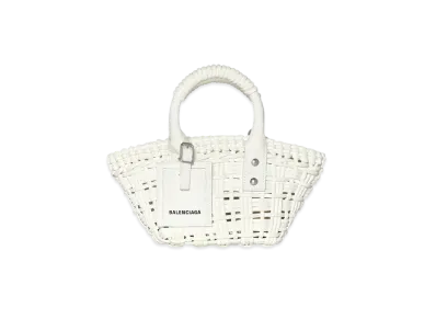BALENCIAGA Women's Bistro XXS Basket With Strap "White"