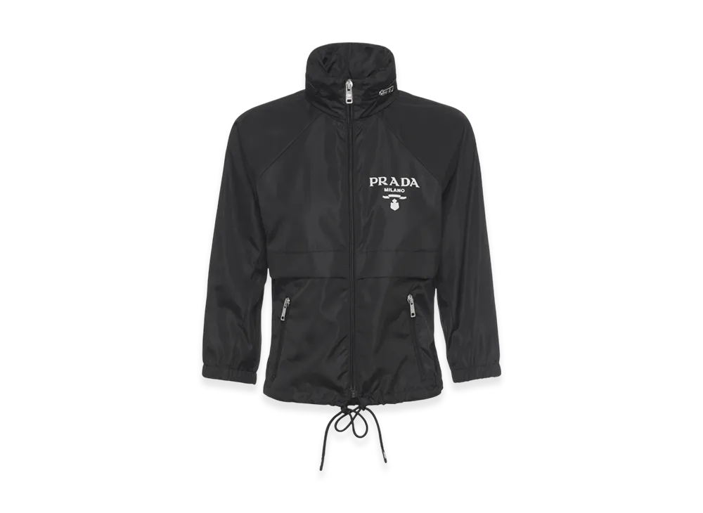 PRADA Women's Light Re-Nylon Rain Jacket "Black"