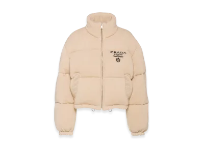 PRADA Women's Cashmere Wool Down Jacket "Albino White"