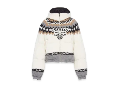 PRADA Women's Cashmere Down Jacket "Camel Brown"