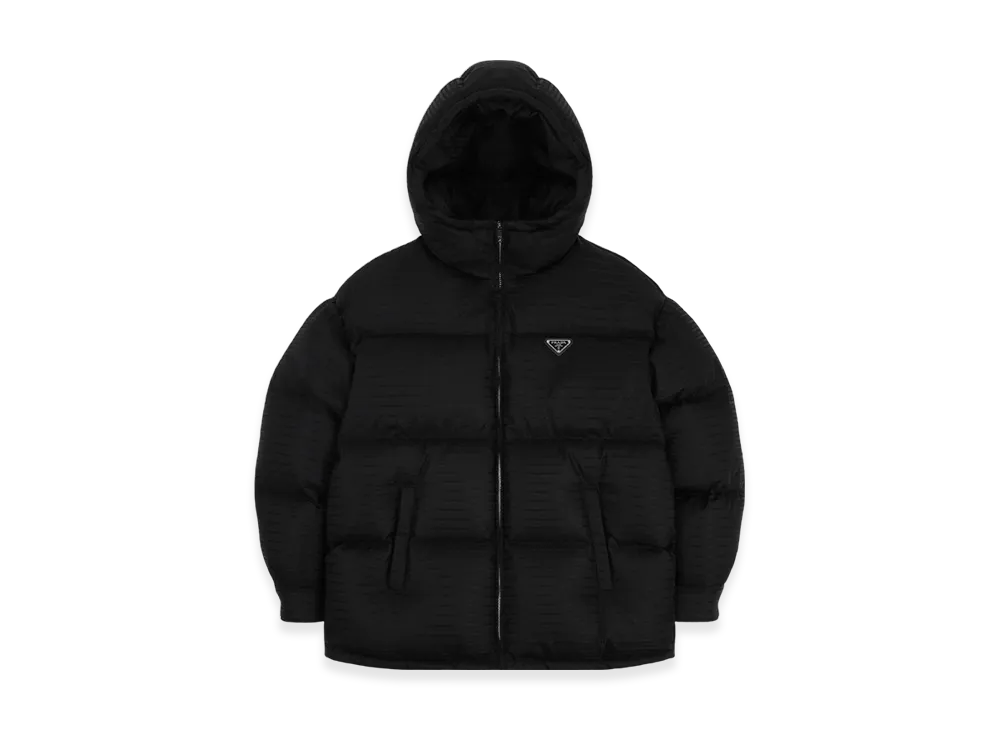 PRADA Women's Re-Nylon Hooded Down Jacket "Black"