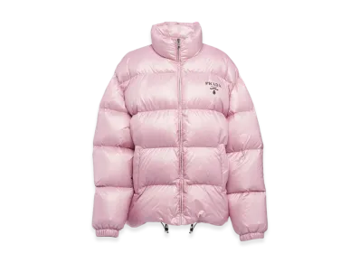 PRADA Women's Re-Nylon Down Jacket "Alabaster Pink"