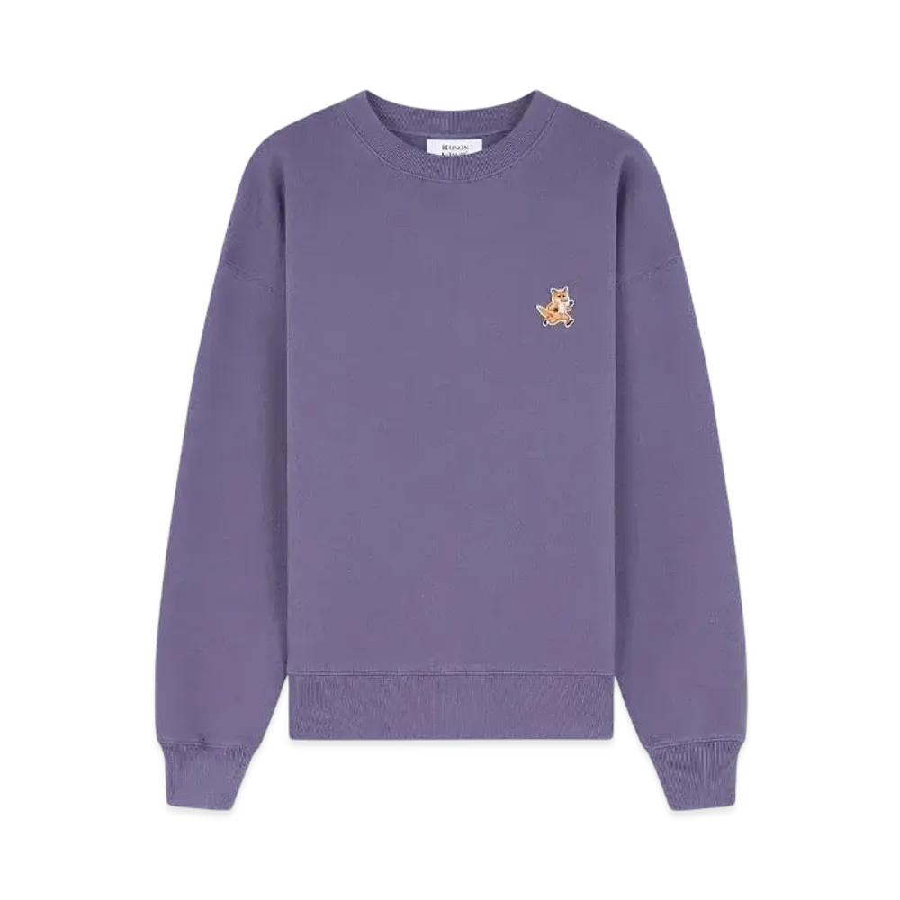 Maison Kitsune Women'S Speedy Fox Patch Comfort Sweatshirt "Aster"