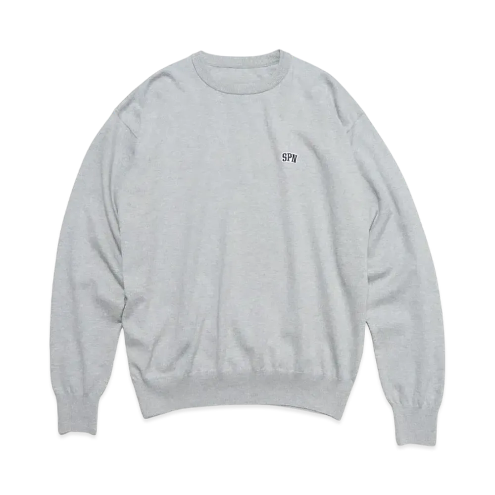 SOPHNET. SPN Wappen Crewneck Knit "Gray"