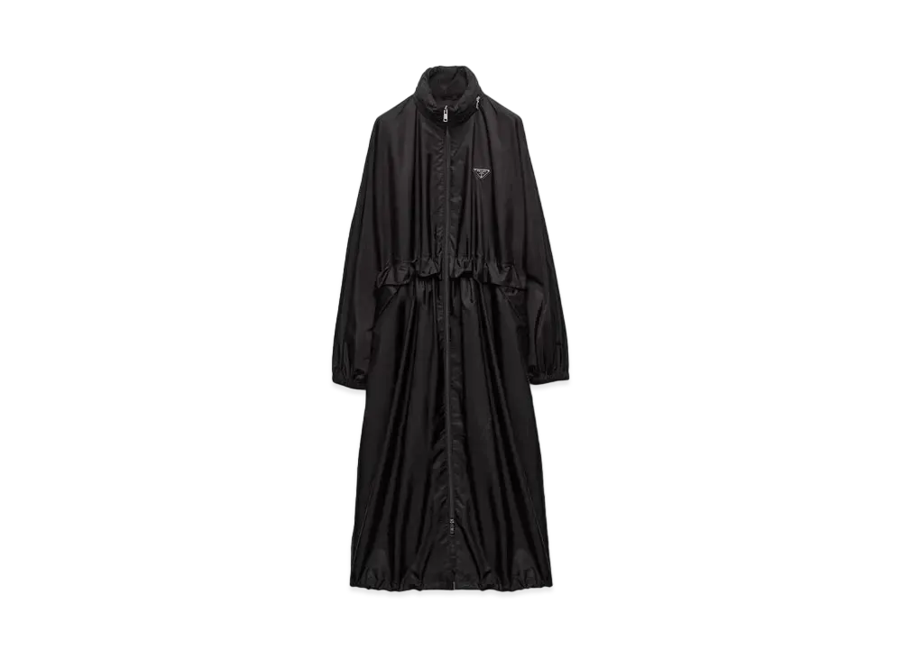 PRADA Women's Light Re-Nylon Raincoat "Black"