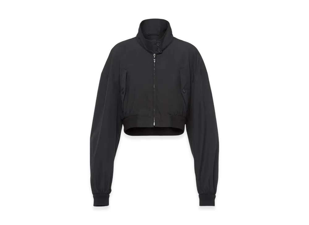 PRADA Women's Panama Cotton Blouson Jacket "Black"