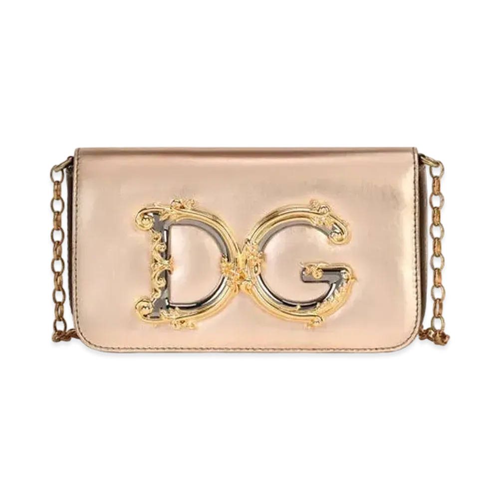 Dolce&Gabbana DG Girls Clutch Mold Lenapa Leather "Pink"