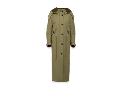 PRADA Women's Satin Cotton Coat "Military Green"