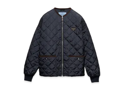 PRADA Women's Quilted Light Re-Nylon Jacket "Navy"