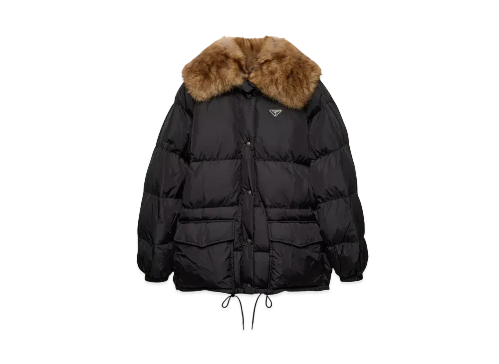 PRADA Women's Tech Canvas Down Jacket "Black"