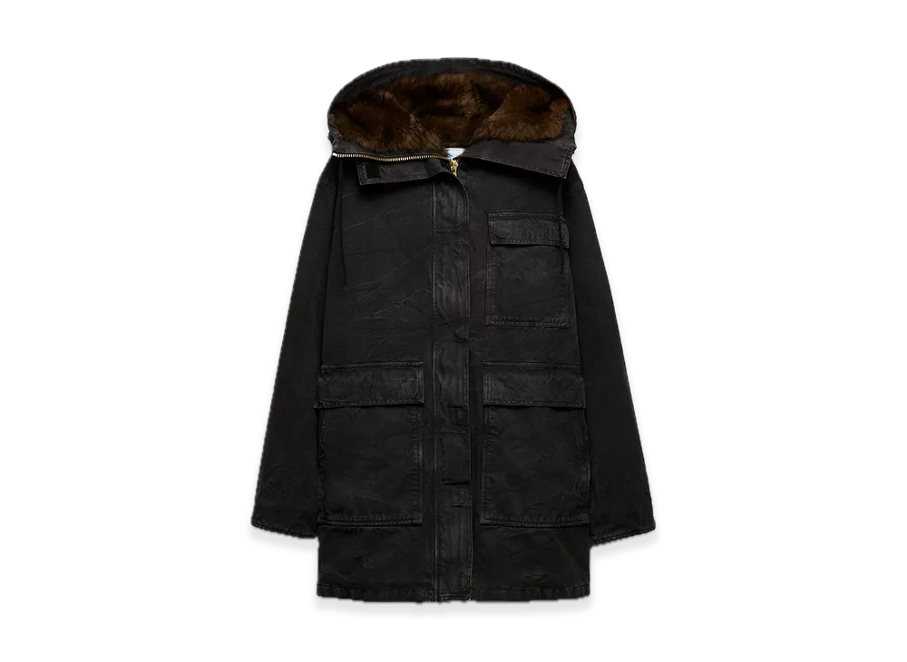 PRADA Canvas Coat "Black"