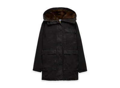 PRADA Women's Canvas Coat "Black"