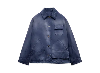 PRADA Women's Canvas Trucker Jacket "Navy"