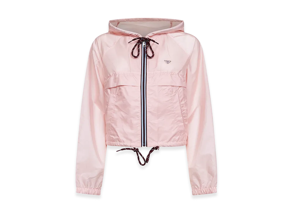 PRADA Women's Re-Nylon Feather Crop Jacket "Pink"