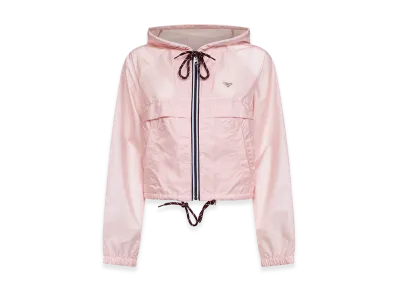 PRADA Women's Re-Nylon Feather Crop Jacket "Pink"