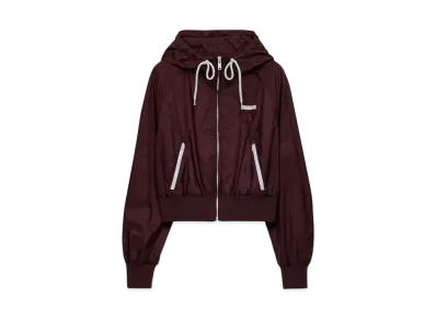 PRADA Women's Lightweight Re-Nylon Blouson Jacket "Bordeaux"