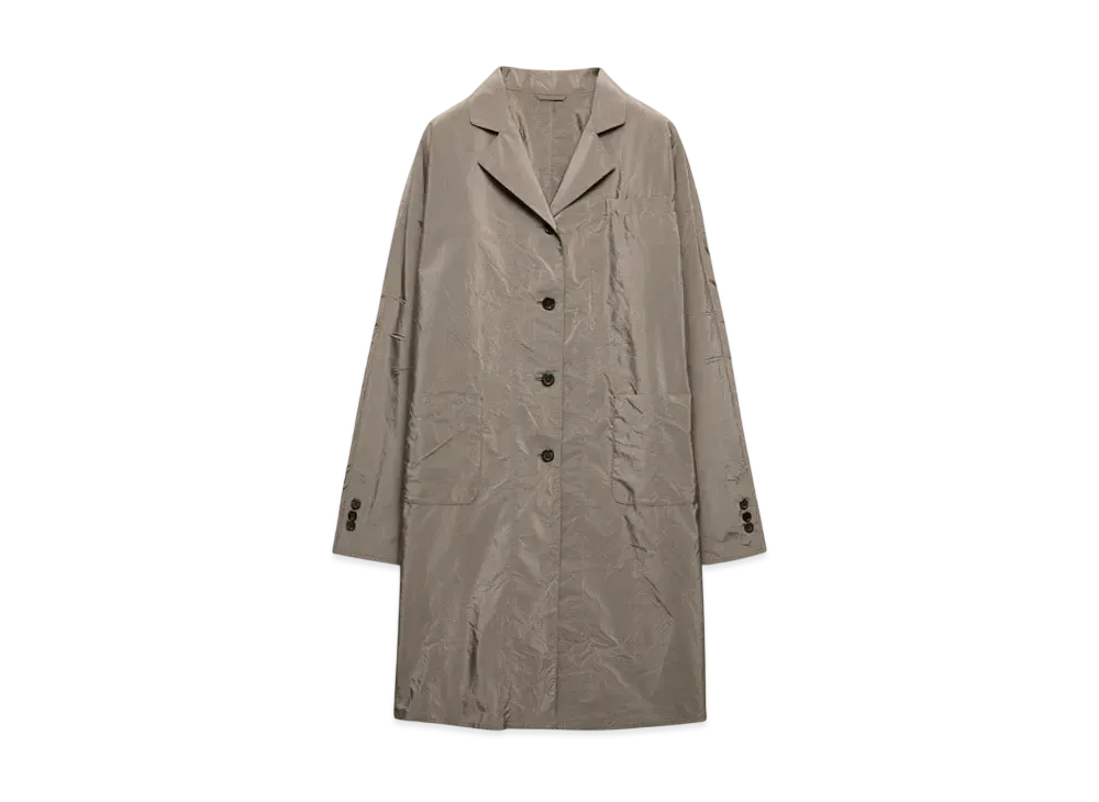 PRADA Women's Technical Fabric Coat "Gray"