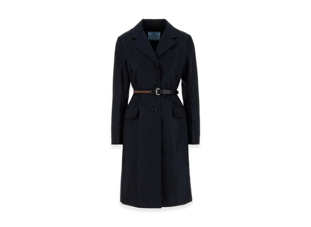 PRADA Women's Re-Nylon Trench Coat "Blue"