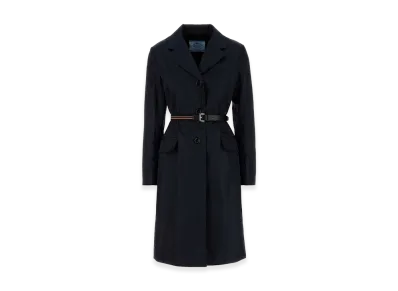 PRADA Women's Re-Nylon Trench Coat "Blue"