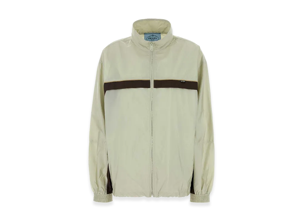 PRADA Wonen's Two-Tone Re-Nylon Windbreaker "Multi"