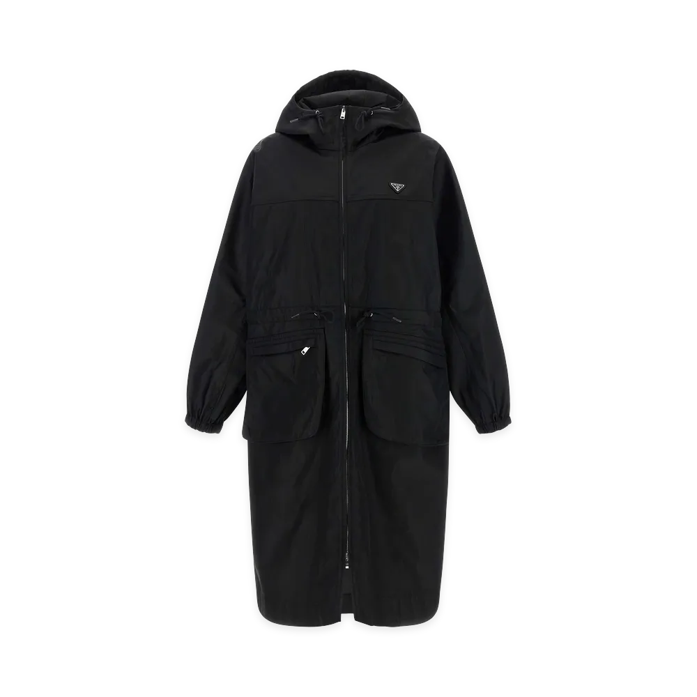 PRADA Women's Re-Nylon Raincoat "Black"